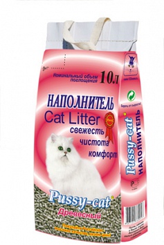 Наполнитель Pussy-cat (10 л, древесный) для кошачьих туалетов