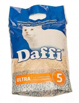 Наполнитель DAFFI ULTRA (5 л, минеральный) для кошачьих туалетов