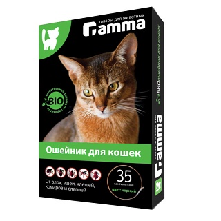 Gamma БИОошейник для кошек, 35 см, от внешних паразитов
