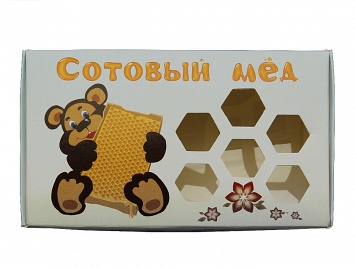 Упаковка "С медведем" для секционного мёда