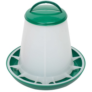 Кормушка бункерная (1,5 кг) пластиковая, Цвет зеленый/белый