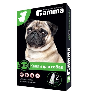 Gamma БИОкапли для собак (2 пипетки по 1 мл) от внешних паразитов