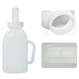 Бутылка для кормления телят 1 л, LSTL XM0313-1, силиконовая соска, ручка