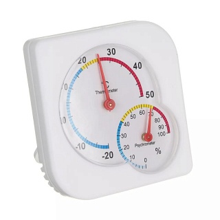 Термометр с гигрометром INBLOOM 473-052 (-20...+50°С, 7,5х7,5 см)
