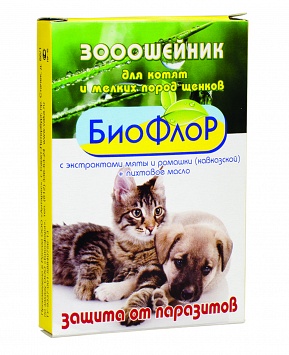 БиоФлор БИОошейник для котят и щенков мелких пород, 25 см, антипаразитарный